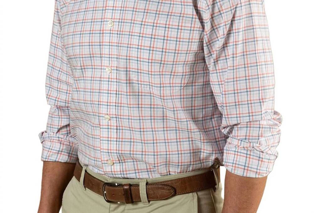 NEW DUCK HEAD cotton oxford sport shirt in coral